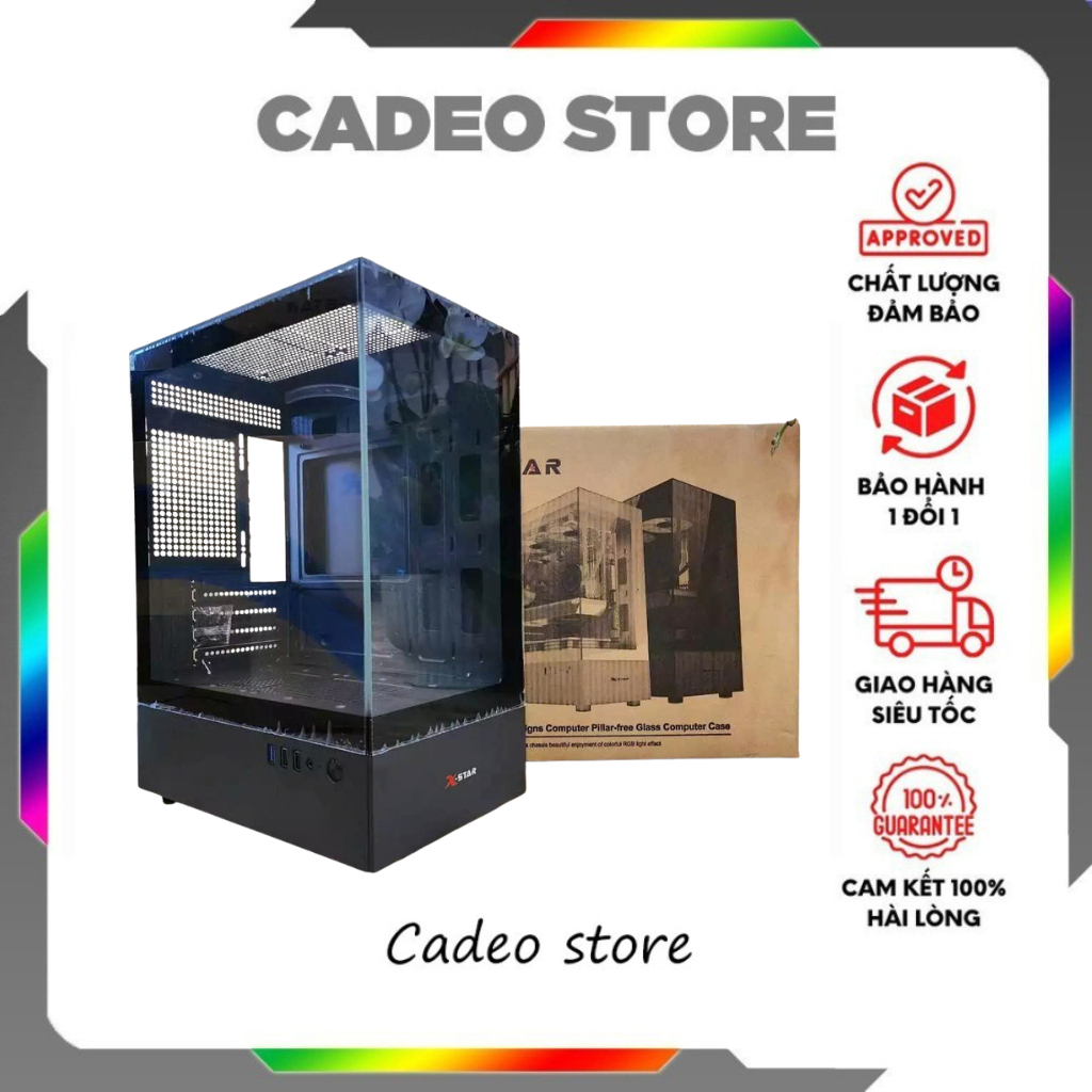 Vỏ Case XSTAR Titan – Thùng Máy Tính Gaming, Kính Cường Lực, Tản Nhiệt Tốt