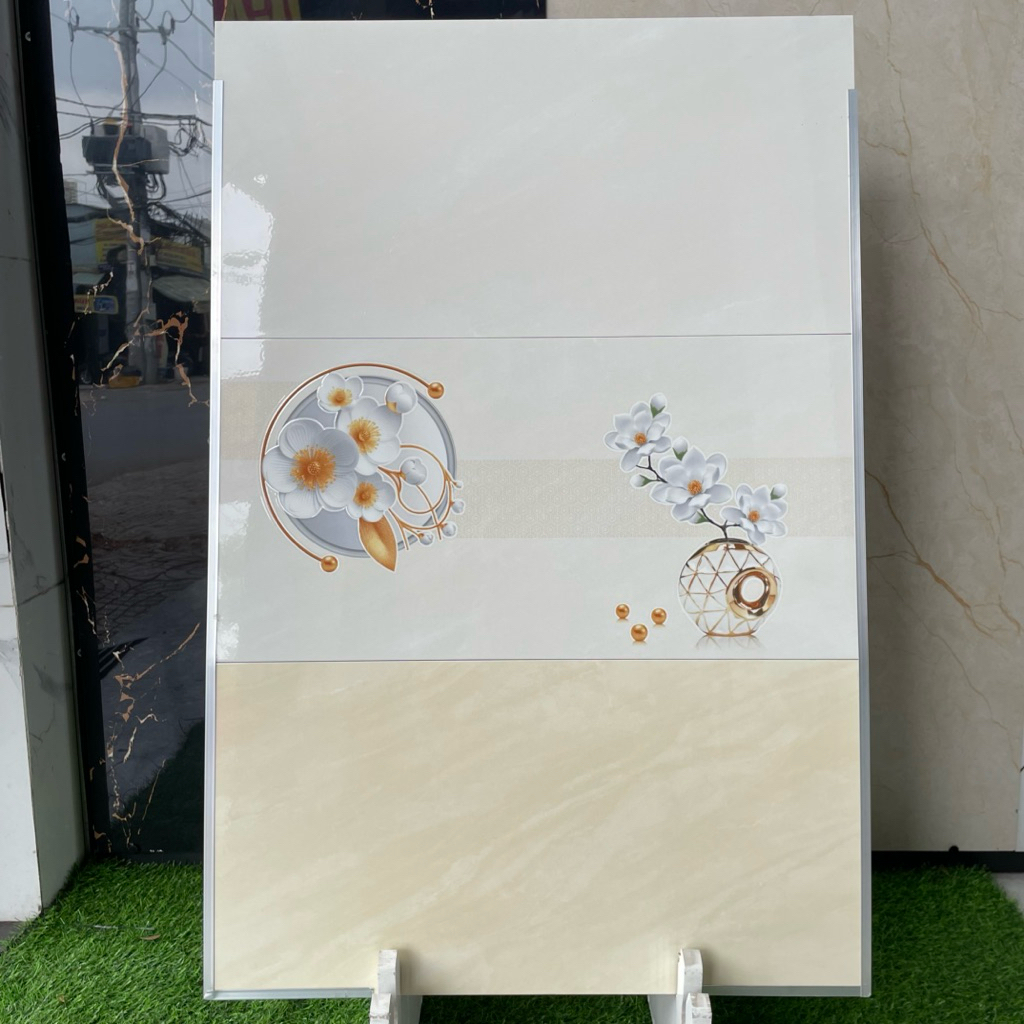 Gạch 30x60 men - ốp tường - màu kem trắng vân - Freeship - mẫu 2026 TK