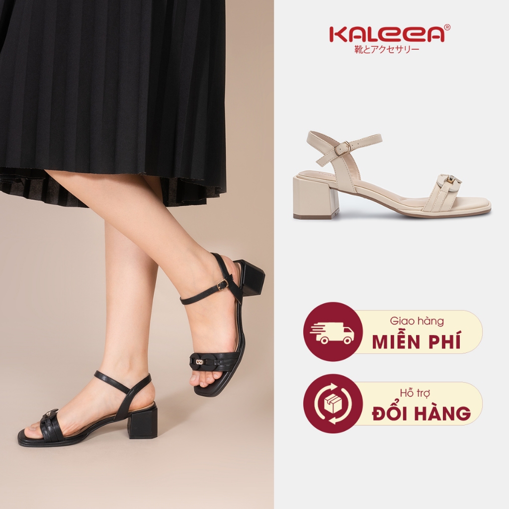 Kaleea - Giày Cao Gót Sandal Nữ Đế Vuông Cao 5cm Đi Êm Chân EUNN40