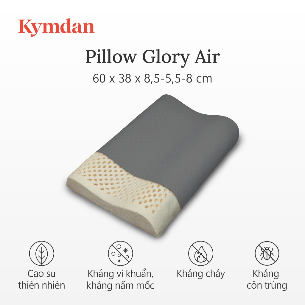 Gối cao su thiên nhiên Kymdan Pillow Glory Air