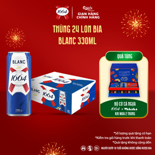 [LS] Thùng 24 lon Bia Pháp Kronenbourg 1664 Blanc (330ml/lon) - Độ cồn 5%