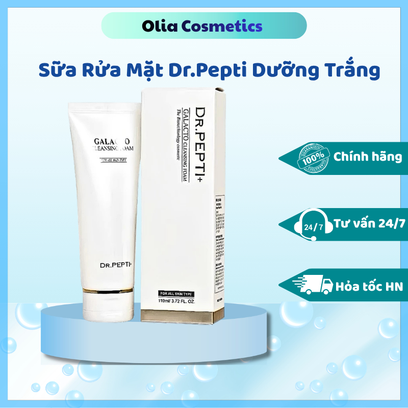 Sữa Rửa Mặt Dr.Pepti Galacto Cleansing Foam srm Dr.Pepti sữa rửa mặt làm sạch sâu Dr.Pepti tạo bọt 1
