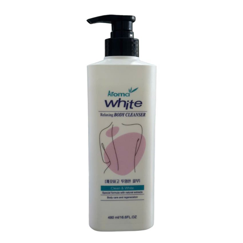 Sữa tắm trắng da Aroma White Relaxing Body Cleanser TN299 giúp làm sạch nhẹ nhàng, sáng mịn da 480ml