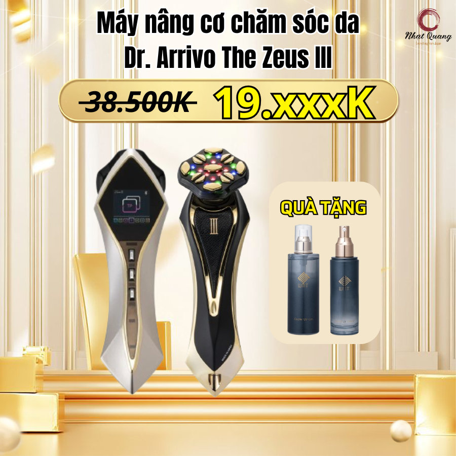 Máy chăm sóc da và nâng cơ cao cấp, đời mới nhất Dr. Arrivo The Zeus 3 - Made in Japan