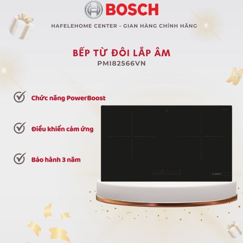 Bếp Từ Đôi Bosch PMI82566VN Lắp Âm – Lắp Âm Cảm Ứng Công Suất Mạnh