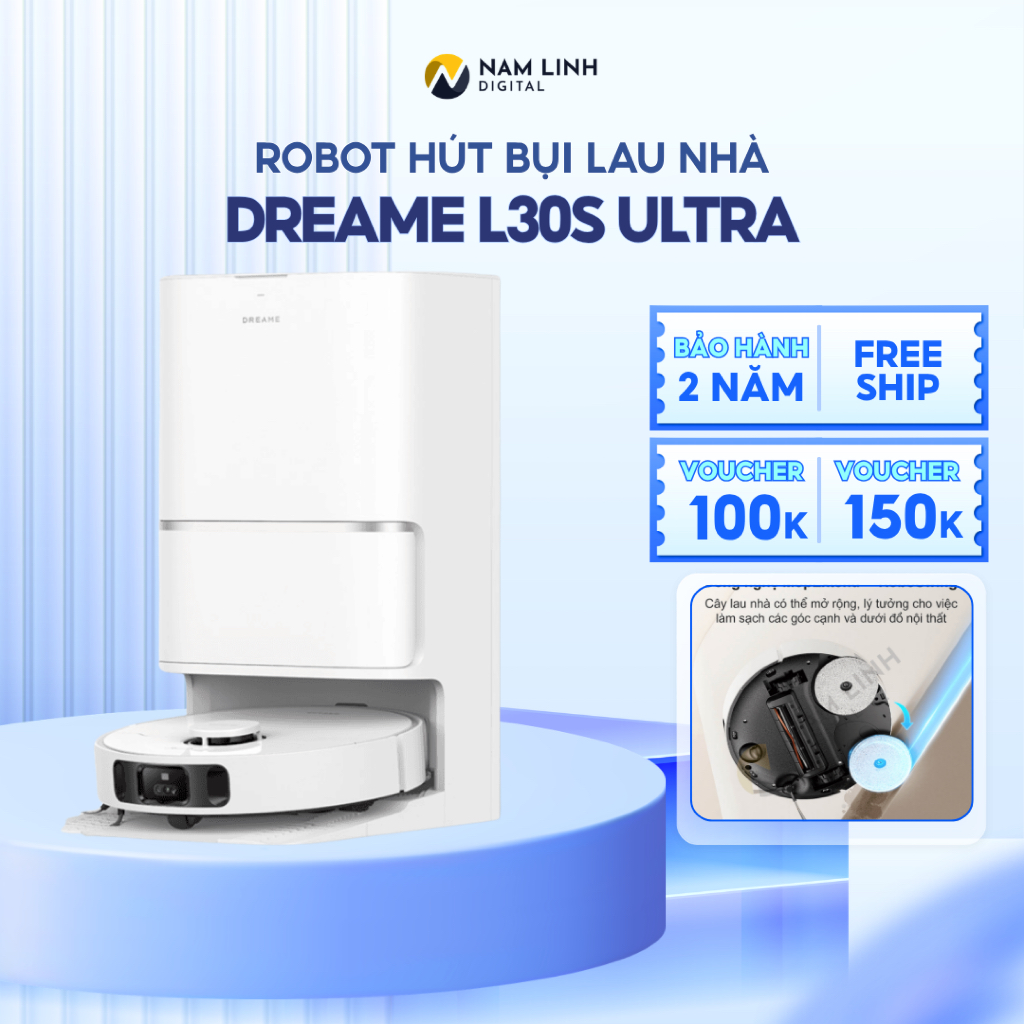Robot hút bụi lau nhà Dreame L30s Ultra – Hàng Chính Hãng