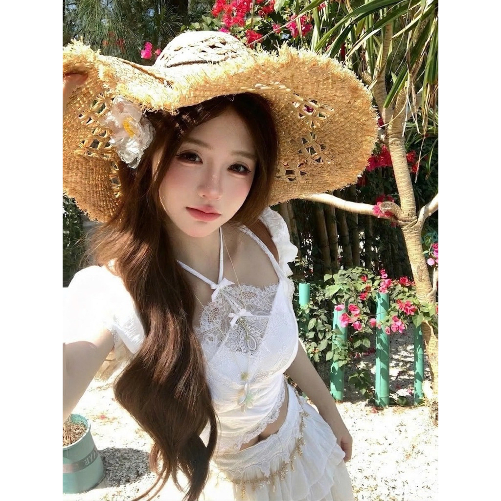 Set áo trễ vai cổ yếm phối chân váy đuôi cá cách điệu TABISHOP Set đồ đi biển cá tính mặc du lịch dễ thương(299) | BigBuy360 - bigbuy360.vn