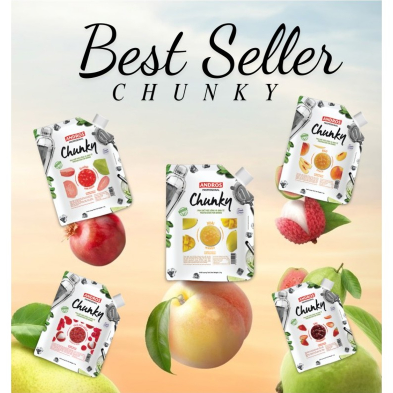 Combo 5 Chunky Vị Mứt Trái Cây Pha Chế - ANDROS PROFESSIONAL {BBFOOD}