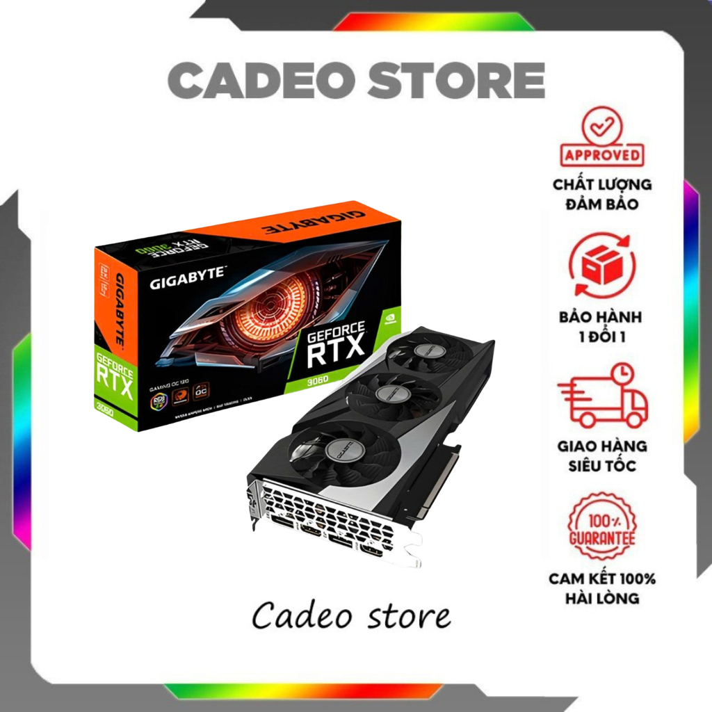 Card RTX 3060 12GB GDDR6 Gigabyte – VGA Màn Hình Cho PC Gaming