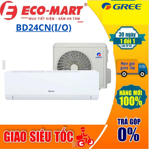 BD24CN Điều hòa Gree 1 chiều 24000Btu BD24CN(I/O) mới 2025