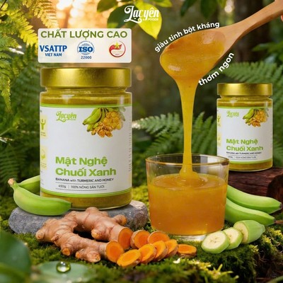 Mật Nghệ Chuối Xanh Lạc Yên Foods - Tinh Bột Nghệ Mật Ong Bột Chuối Xanh Giàu Tinh Bột Kháng