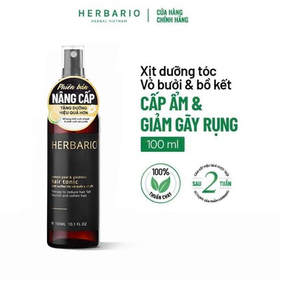 Xịt Mọc Tóc HERBARIO Vỏ Bưởi & Bồ Kết 100ml Hỗ Trợ Giảm Rụng Dưỡng Chân Tóc Chắc Khỏe Thấm Nhanh Không Bết