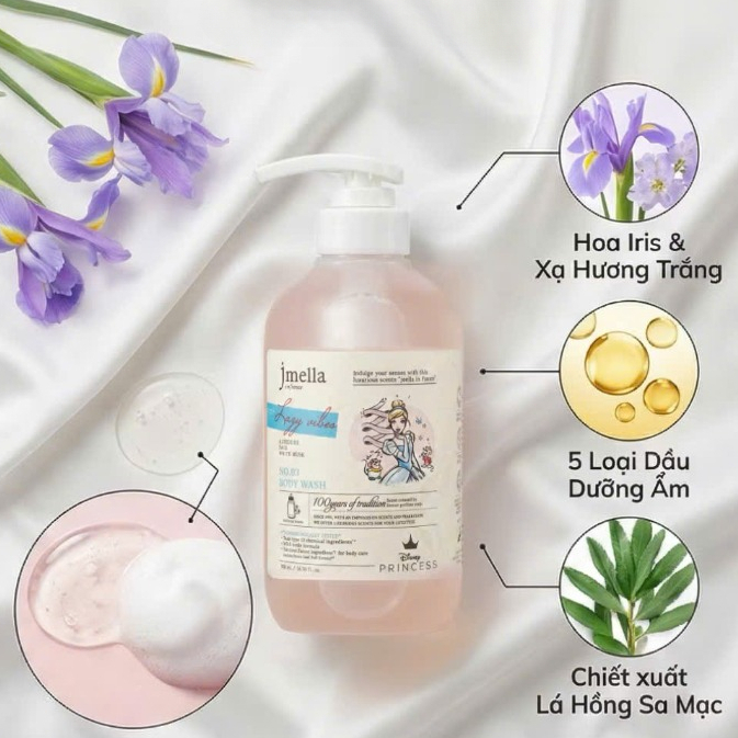 Sữa Tắm Nước Hoa Jmella In France Disney No.03 500ml Hương Thơm Lâu Dưỡng Ẩm Da