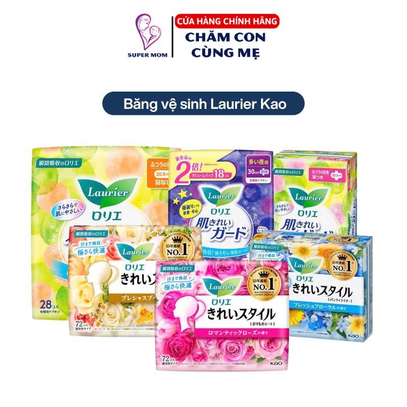 Băng Vệ Sinh KAO Laurier Nhật Bản BVS Mỏng Nhẹ Đêm Ngày Đủ Loại