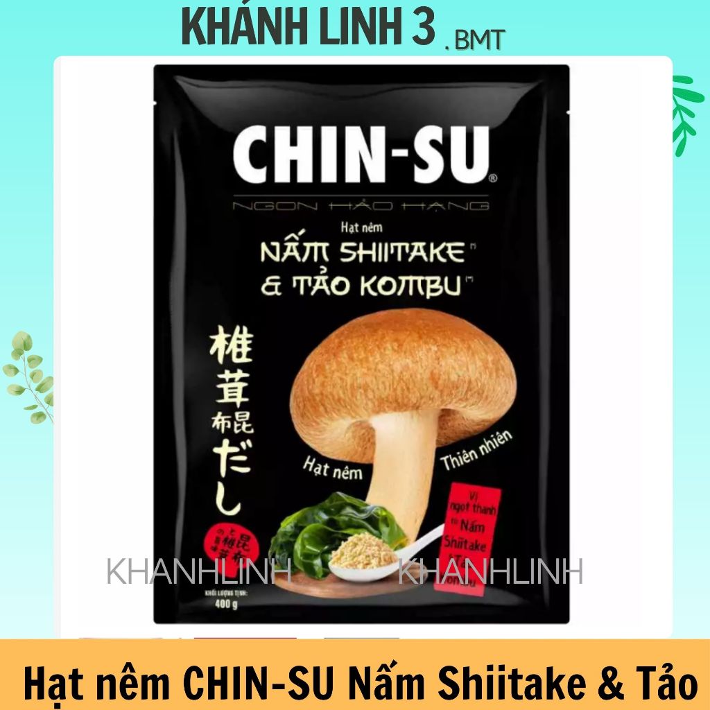 Hạt nêm CHIN-SU Nấm Shiitake & Tảo Kombu gói x 400gr