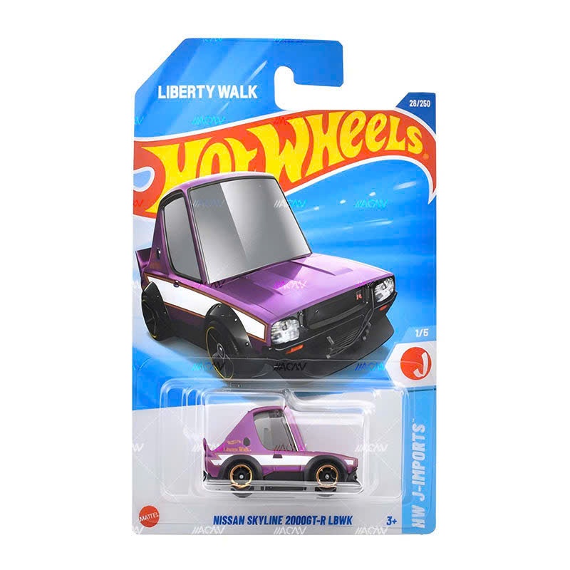Xe mô hình Hot Wheels Nissan Skyline 2000GT-R LBWK 1:64 chính hãng, xe mô hình mini sưu tầm đẹp