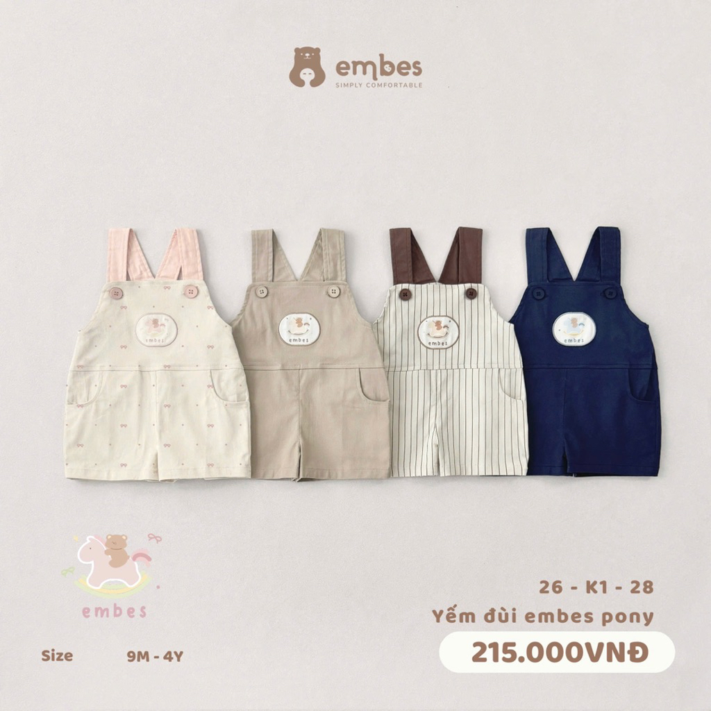 Yếm đùi Embes Pony chất mềm mịn cho bé trai bé gái. Yếm đùi dễ thương cho bé BEO.Kids