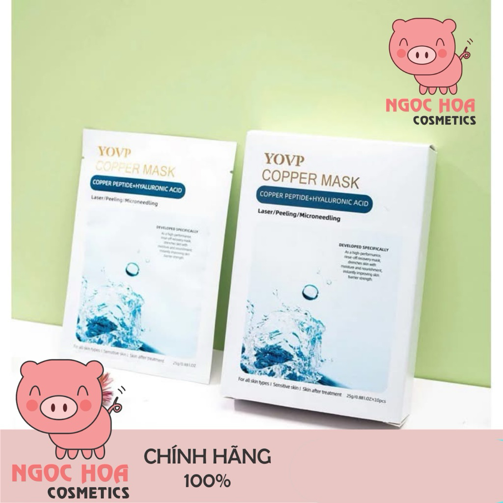 [Hoả Tốc] Mặt nạ MASK COPPER YOVP CẤP ẨM GIẢM ĐỎ