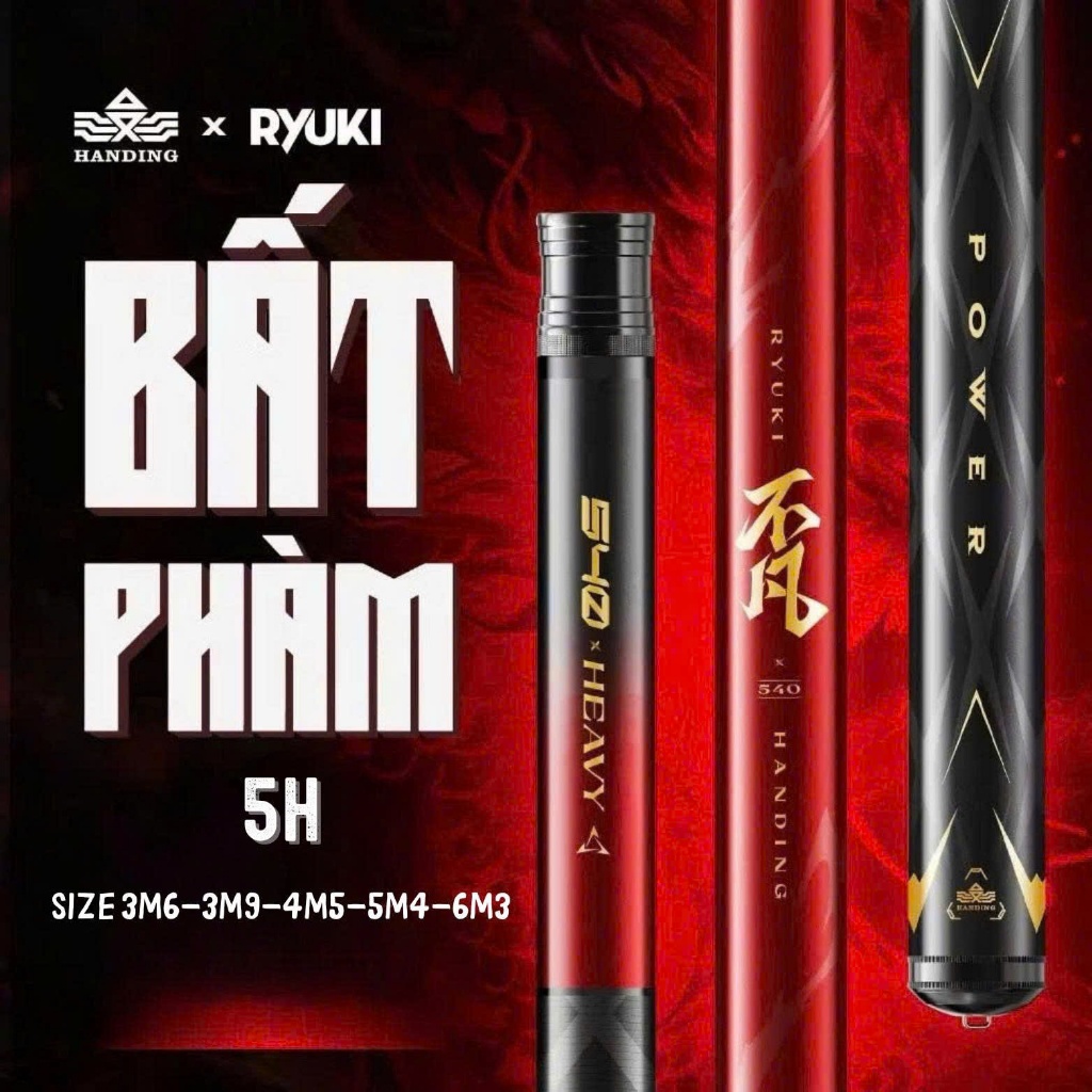 Cần Câu Bất phàm 5H 3m6-3m9-4m5-5m4-6m3 ( tặng ngọn phụ ) Đồ Câu Đăng Anh