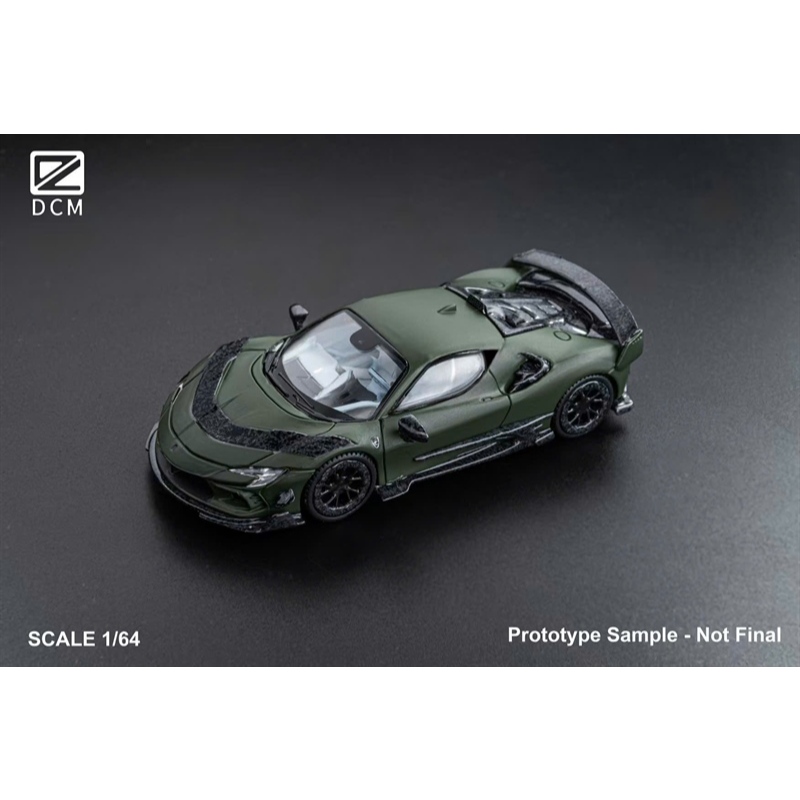 Mô hình xe Ferrari SF90 F9XX Mansory Assetto Fiorano limited 500pcs tỉ lệ 1:64 DCM model OT64419