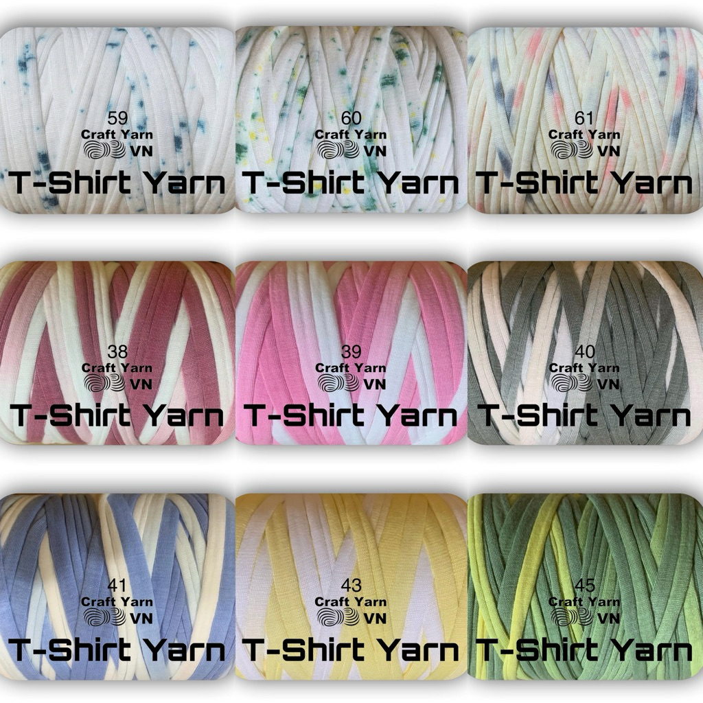 Sợi vải Craft yarn VN màu loang cuộn 250g