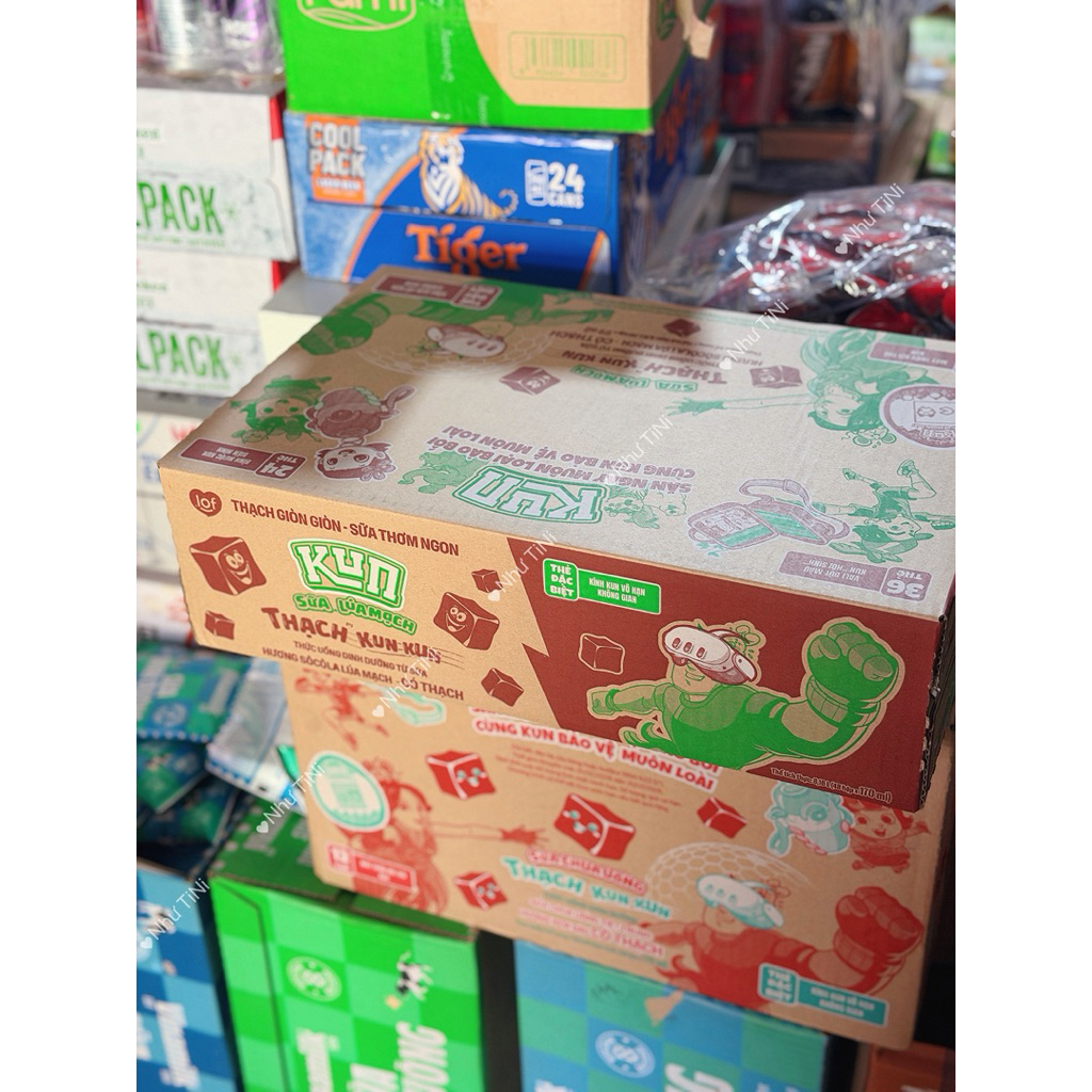 Sữa KUN Thạch 1 thùng 48 hộp x 170ml vị socola
