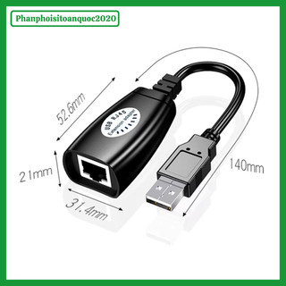 Bộ Nối Dài Cáp USB Qua Dây Mạng 50M – USB Extender Qua Cáp LAN RJ45 Tín Hiệu Ổn Định