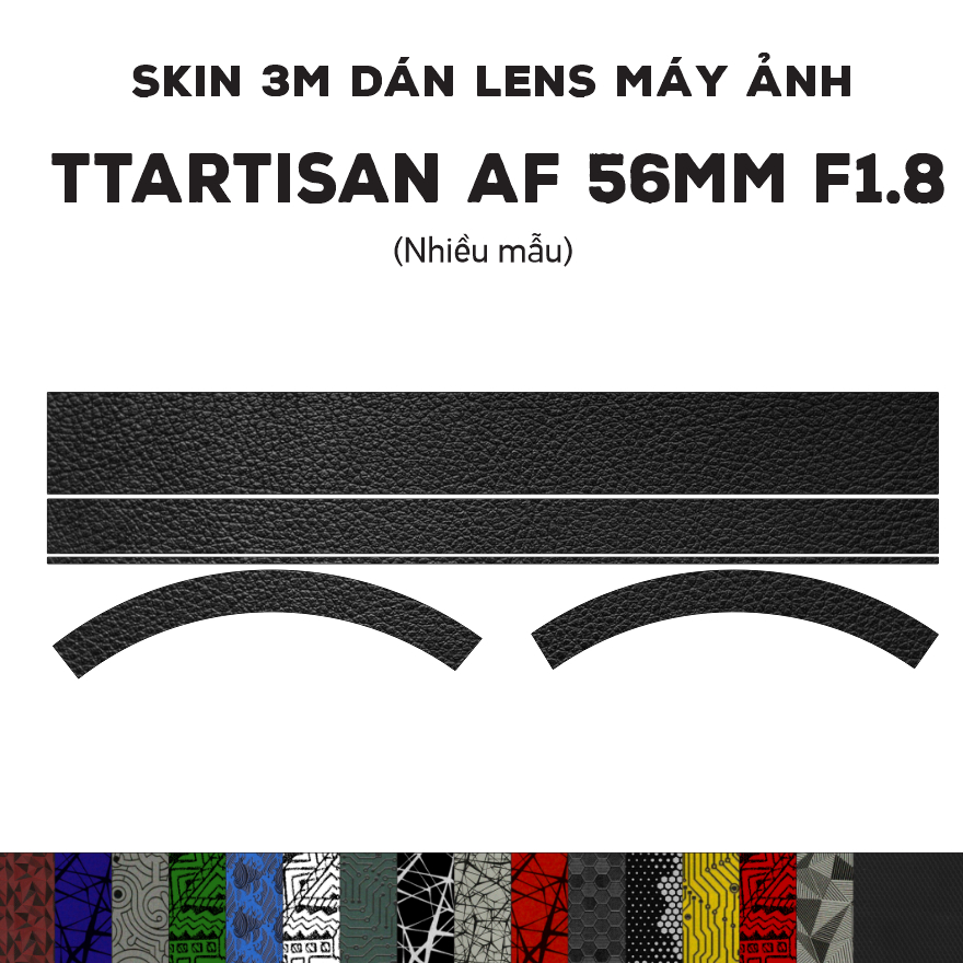 Skin 3M dán lens TTArtisan AF 56mm F1.8 (Nhiều mẫu) | Miếng dán cho ống kính máy ảnh 56 1.8 chống tr