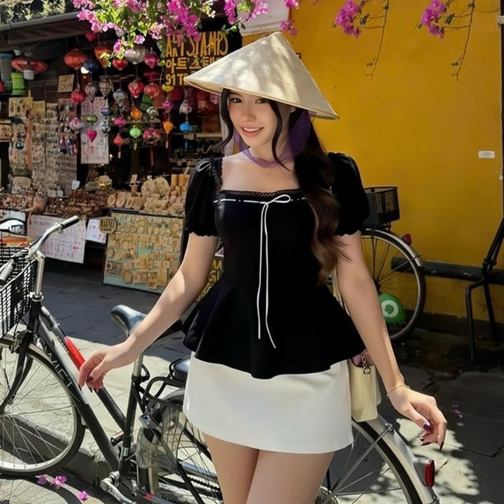 Lace Fit Babe – Áo Kiểu Ôm Viền Ren Có Mút Ngực Tôn Dáng A28 (Lazy Có Bigsize) | BigBuy360 - bigbuy360.vn