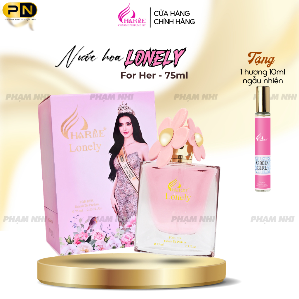 Nước hoa Charme LONELY 75ml dành cho Nữ [Tặng 1 chai 10ml ngẫu nhiên]