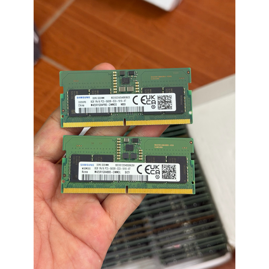 Ram Laptop Ddr5 8gb bus 5600-4800 Ss, Sk, MT chính hãng tháo máy. BH 3 năm