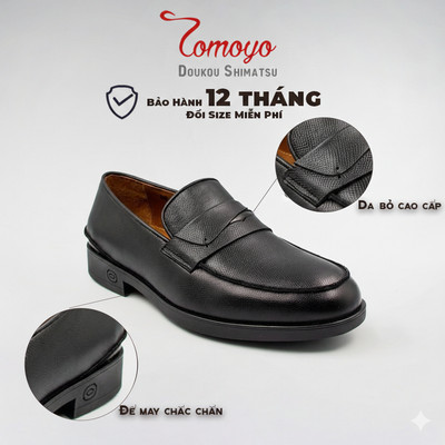 SIÊU SALE 8.8-Giày Tây Nam Không Dây Loafer Tomoyo TMN24401
