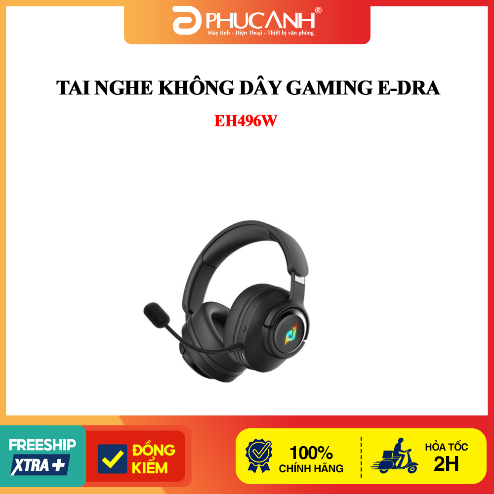 Tai nghe không dây Gaming E-Dra EH496W Black