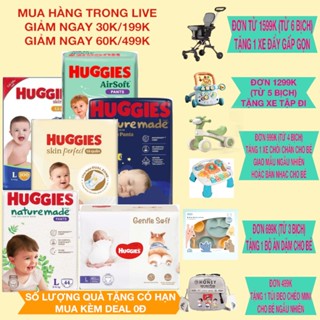 [SIÊU NHIỀU MIẾNG] TÃ QUẦN HUGGIES TRÀM TRÀ TỰ NHIÊN SKINCARE MEGA JUMBO 5MM CÁC SIZE M106/L104/XL