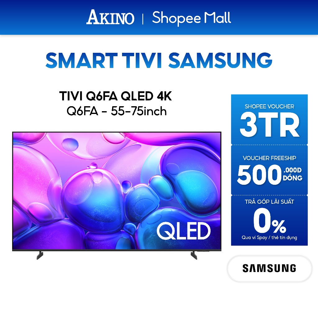 Smart Tivi QLED Samsung 4K Q6F - Miễn phí giao hàng