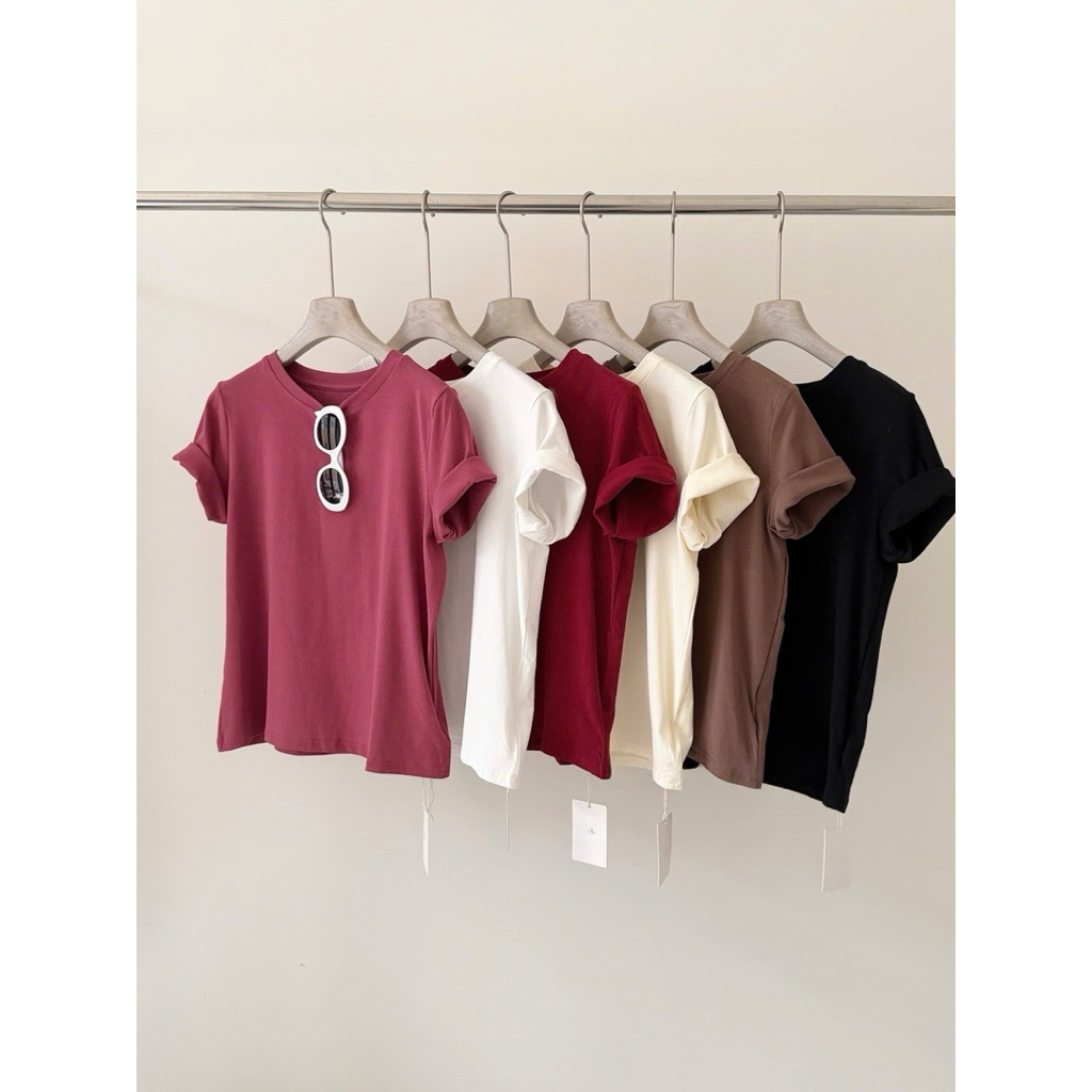 Habbit.room | ( HÀNG SẴN ) Áo thun trơn basic Fresh Girl - HB187