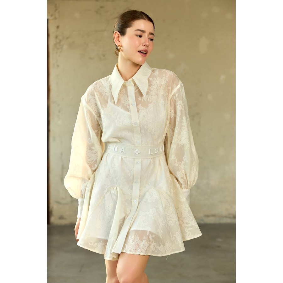 Oceana London - Đầm Sabrina - Màu Beige - Tặng kèm đầm lót
