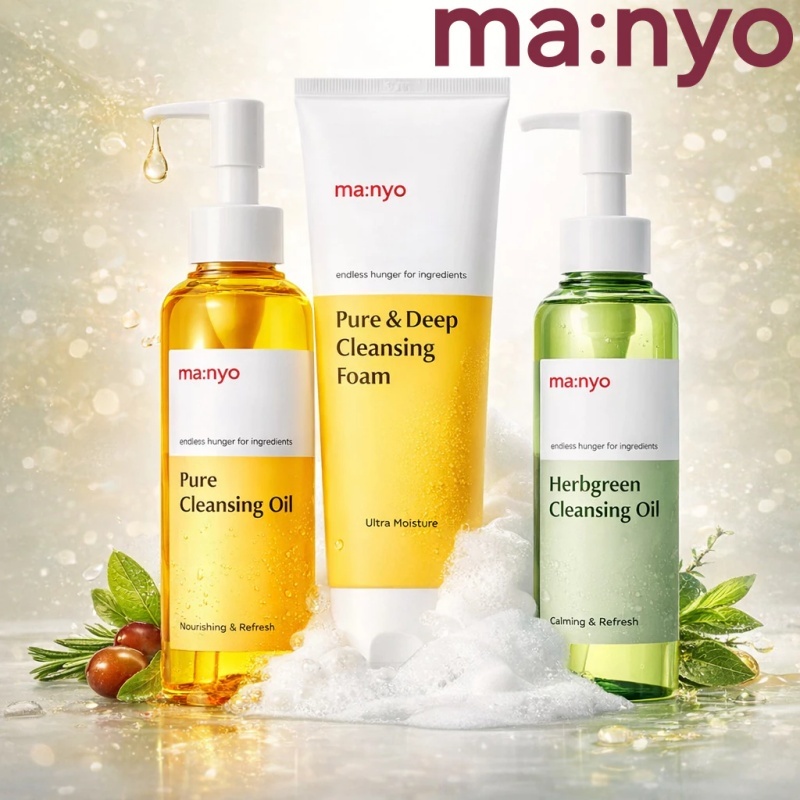 MANYO Pure Cleansing Oil 200ml / 120ml facial cleanser / MANYO Dầu tẩy trang/sữa rửa mặt dịu nhẹ đa 