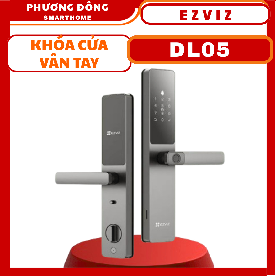 KHÓA CỬA VÂN TAY THÔNG MINH EZVIZ DL05 - Chống nhìn trộm, Tích hợp chuông cửa, Báo động chống phá kh