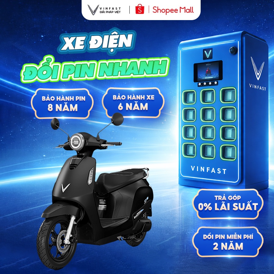 Xe máy điện VinFast Evo Max - Đối pin tại trụ - Vận tốc 70km/h