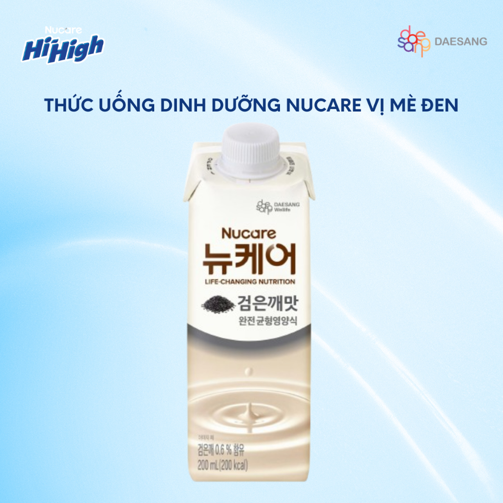 Daesang Wellife - Thức uống dinh dưỡng NUCARE vị mè đen (NUCARE Black Sesame) 200ml