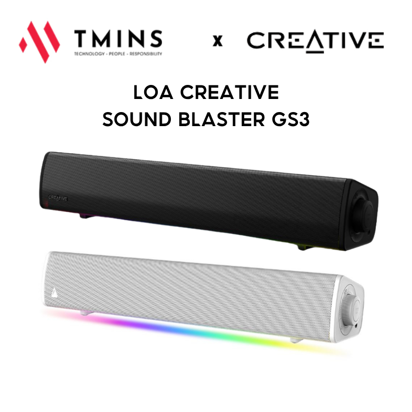 Loa Creative Sound Blaster GS3 Black/ White Bluetooth 5.4 - Hàng chính hãng