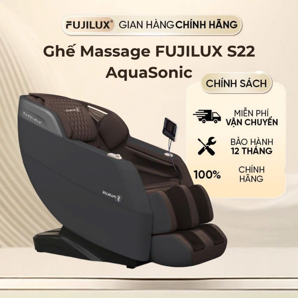 Ghế Massage FUJILUX S22 Aquasonic – Công Nghệ Sóng Âm 4D, Thư Giãn Đỉnh Cao Tại Nhà
