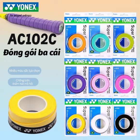 Quấn Cán Yonex AC102c 3in1 Dùng cho các loại vợt : Tennis, Cầu lông, Pickleball