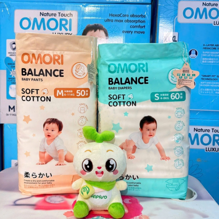 Tã Bỉm Omori Balance cho bé mỏng nhẹ , siêu thấm hút an toàn cho bé
