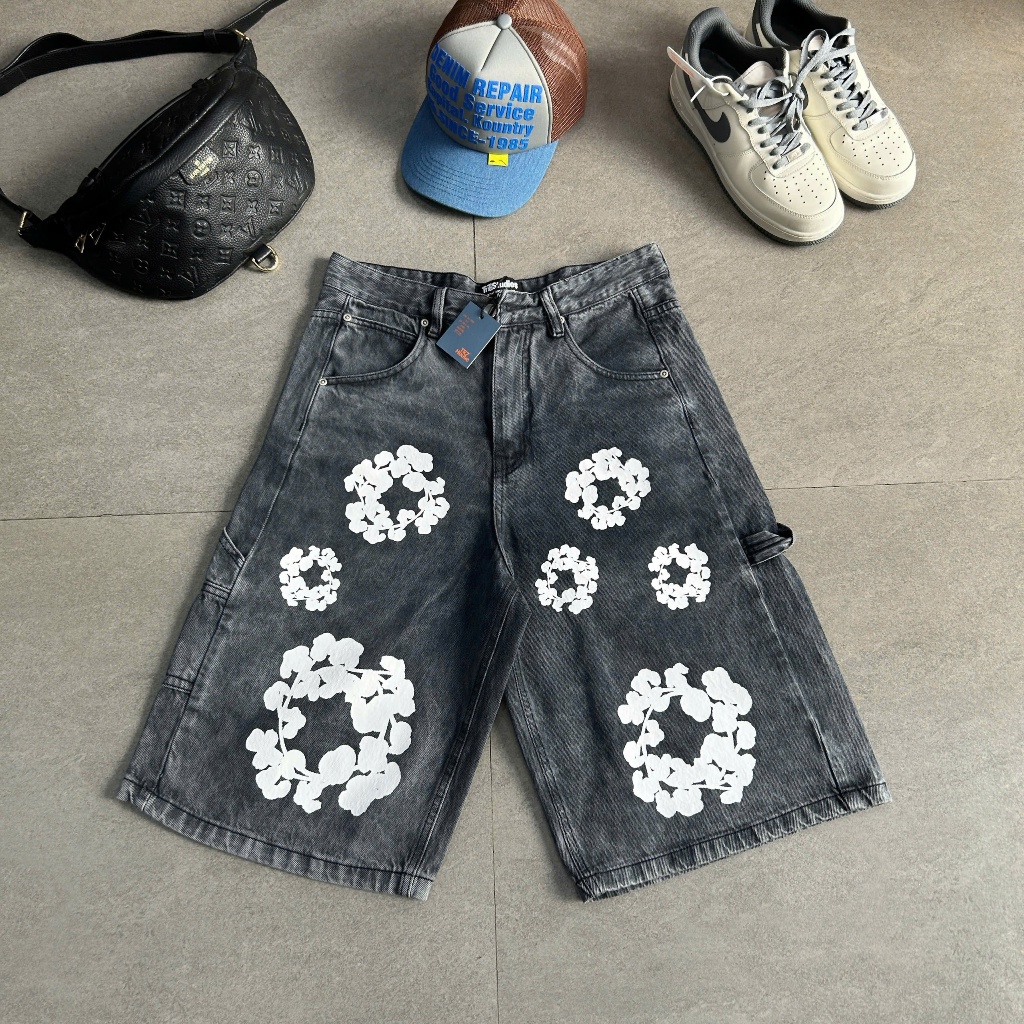Baggy short Unisex / Quần Jeans lửng Denim Tears