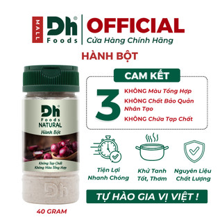 Combo 2 Hũ Natural Hành bột 40gr Dh Foods - Bột Hành Gia Vị Tẩm Ướp Nhanh Chóng, Khử Tanh Mùi Tốt, An Toàn Cho Bé Ăn Dặm