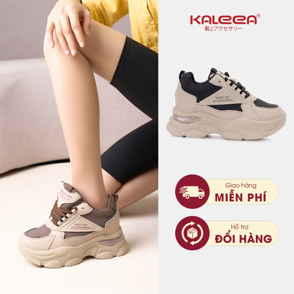 Kaleea - Giày Sneaker Nữ Độn Đế Cao 7cm Nâng Chiều Cao Đi Nhẹ Êm Chân T127