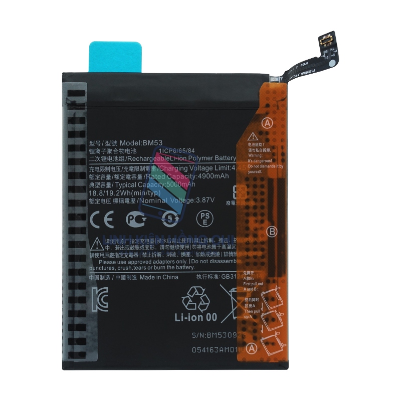 Pin thay thế cho Xiaomi BM53 / Mi 10T Pro 5G / Mi10T Pro / M2007J3SG