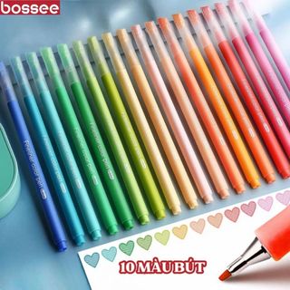 Set 10 Bút Màu Đánh Dấu HighLight  - Bút Vẽ Graffiti Ngòi 0.5mm, Bút Gel Màu Take Note _ Bossee